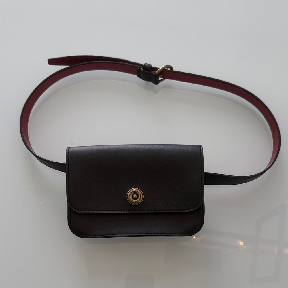 Ralph Lauren Black Leather Crossbody Bag
